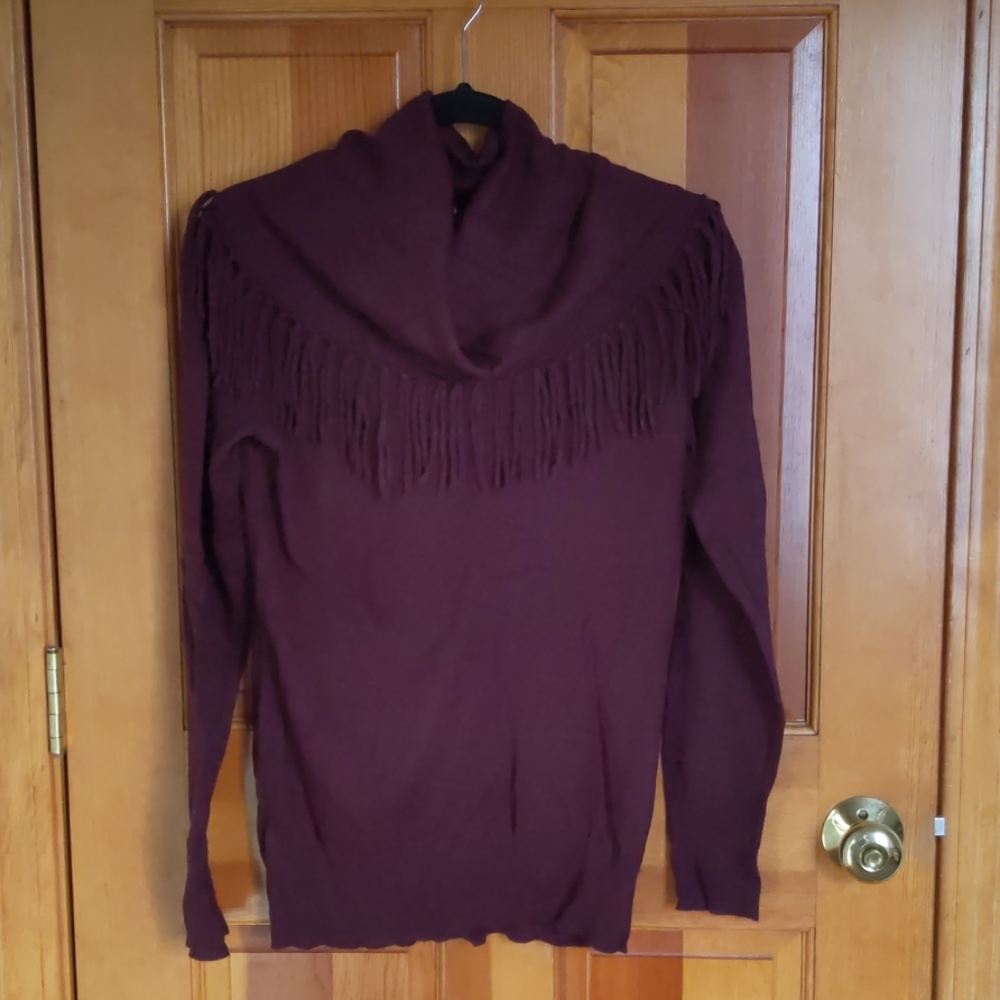Maroon cowl sweater